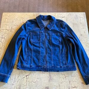 H by Halston size L denim zip jacket